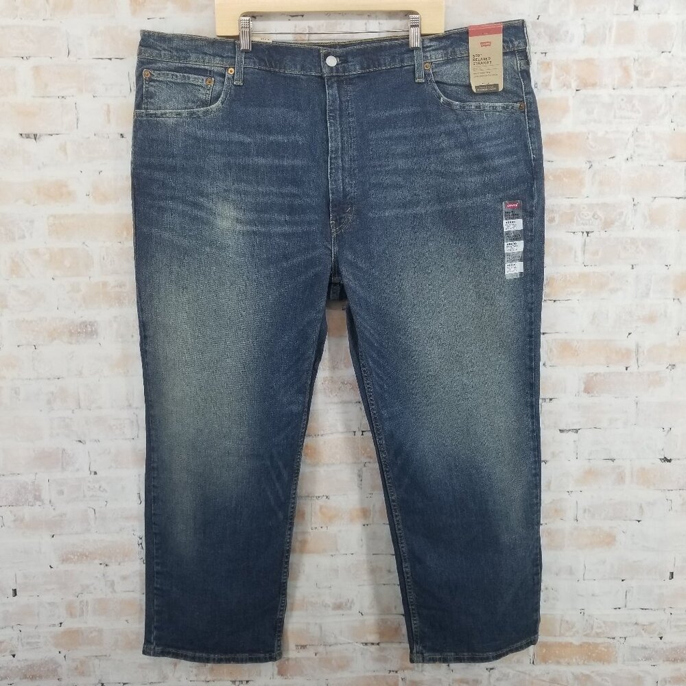 NWT Levi's 559 Relaxed Fit Straight Leg Denim Blue Jeans Men's 48 x 30 Stretch